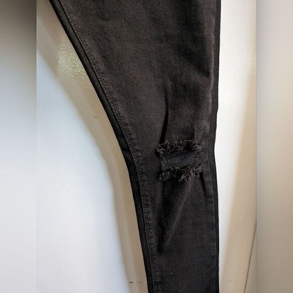 NWT ASOS Black Distressed Skinny Jeans Size 28 - Picture 3 of 7